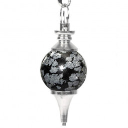 Pendule Séphoroton en Obsidienne Neige