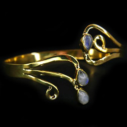 Bracelet Larmes en Bronze & Pierre de Lune