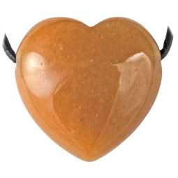 Pendentif Coeur en Aventurine Rouge