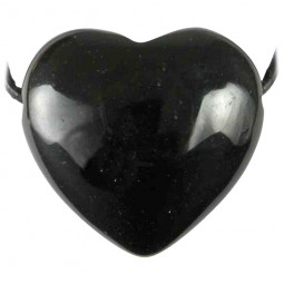 Pendentif Percé Coeur en Onyx