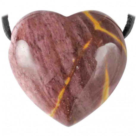 Pendentif Coeur en Jaspe Mokaïte