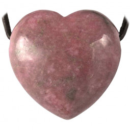 Pendentif Coeur en Rhodonite