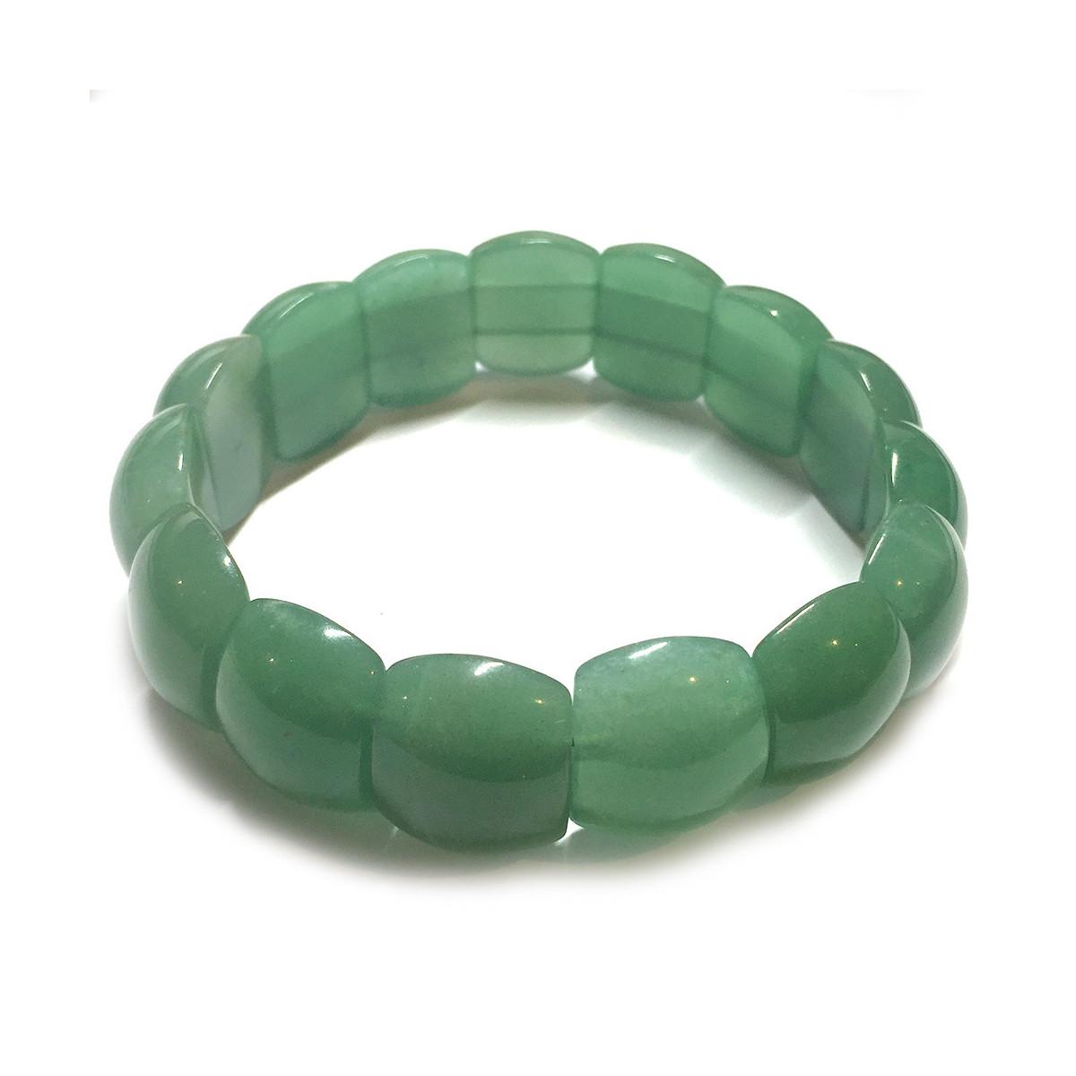 Bracelet Cabochons en Aventurine Verte