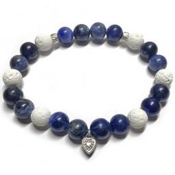 Bracelet Sodalite & Basalte