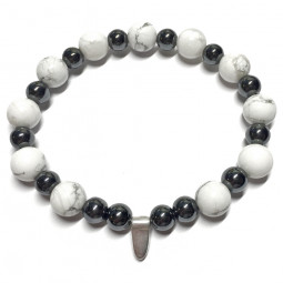 Bracelet Howlite & Hématite