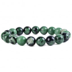 Bracelet Boules en Rubis sur Zoïsite