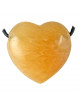 Pendentif Coeur en Calcite Orange