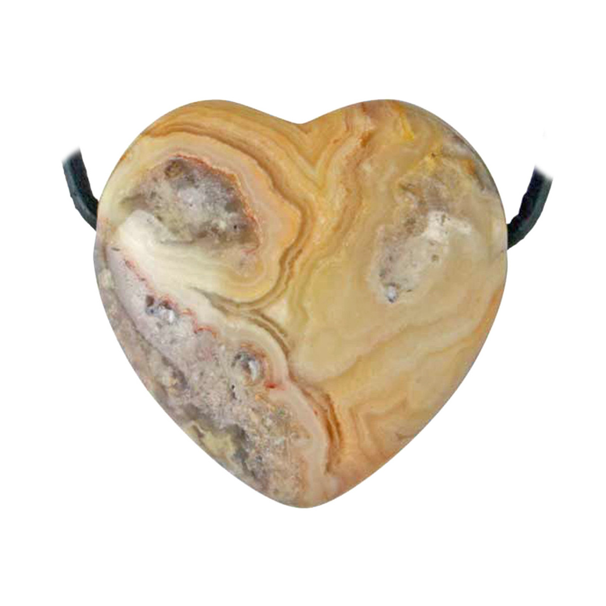 Pendentif Coeur en Agate Crazy Lace