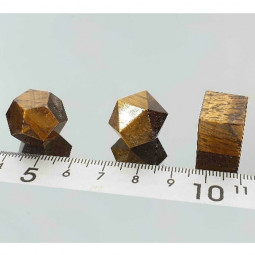 7 Solides de Platon en Oeil de Tigre