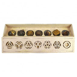 7 Solides de Platon en Oeil de Tigre