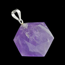 Pendentif Icosaèdre en Améthyste