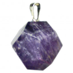 Pendentif Dodécaèdre en Améthyste