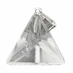 Pendentif Tétraèdre en Cristal de Roche