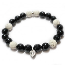 Bracelet en Basalte & Onyx