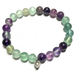 Bracelet Boules en Fluorite