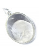Pendentif Ovale en Cristal de Roche & Argent