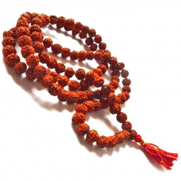 Collier Mala en Rudraksha