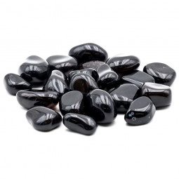 Pierre Roulée d'Agate Noire - Onyx