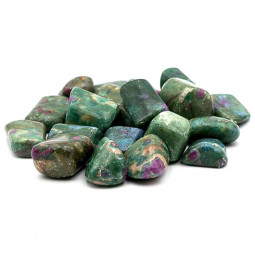 Pierre Roulée de Rubis sur Fuschite