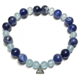 Bracelet en Aigue Marine & Sodalite