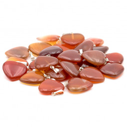 Pendentif Coeur en Cornaline