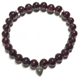 Bracelet Boules en Grenat
