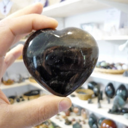 Coeur en Quartz Fumé