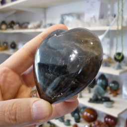 Coeur en Quartz Fumé