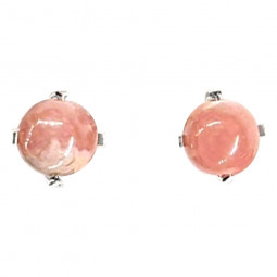 Boucles d'Oreilles en Rhodochrosite & Argent