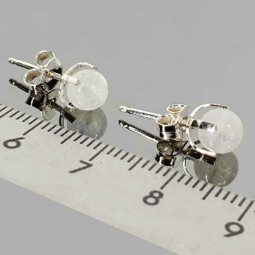 Boucles d'Oreilles en Pierre de Lune & Argent