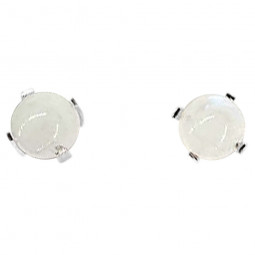 Boucles d'Oreilles en Pierre de Lune & Argent