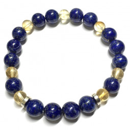 Bracelet en Lapis-Lazuli & Citrine