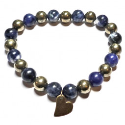 Bracelet en Pyrite & Sodalite