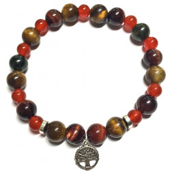 Bracelet en Cornaline & 3 Oeil