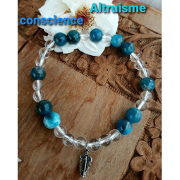 Bracelet Apatite & Cristal de Roche