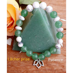 Bracelet en Aventurine Verte & Howlite