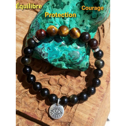 Bracelet Boules 3 Pierres