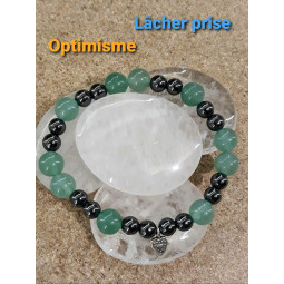 Bracelet en Aventurine Verte & Hématite