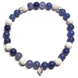 Bracelet en Quartz Rose & Aventurine Bleue