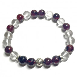 Bracelet Grenat & Cristal de Roche