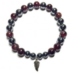 Bracelet Grenat & Hématite