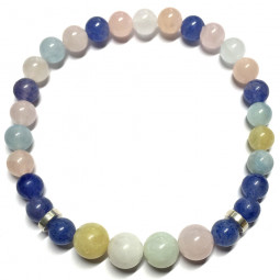 Bracelet en Béryl & Aventurine Bleue