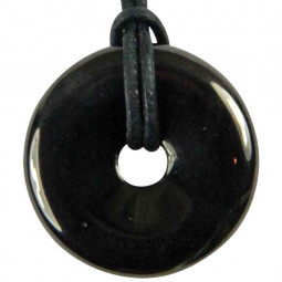 Pendentif Donut en Jais