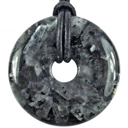 Pendentif en Larvikite - Forme Donut