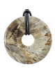 Pendentif en Bois Fossile - Forme Donut