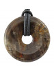 Pendentif en Bois Fossile - Forme Donut