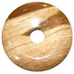 Pendentif en Bois Fossile - Forme Donut