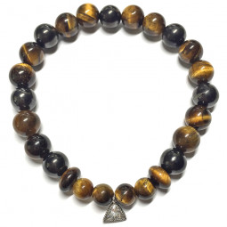 Bracelet en Shungite & Oeil de Tigre