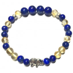 Bracelet en Lapis-Lazuli & Citrine