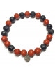 Bracelet en Jaspe Rouge & Basalte